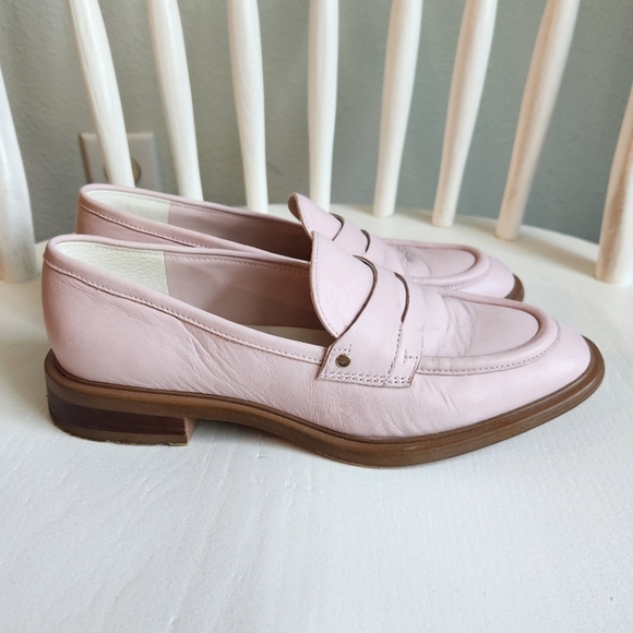 Franco Sarto pink leather loafers US 6 - Picture 1 of 11